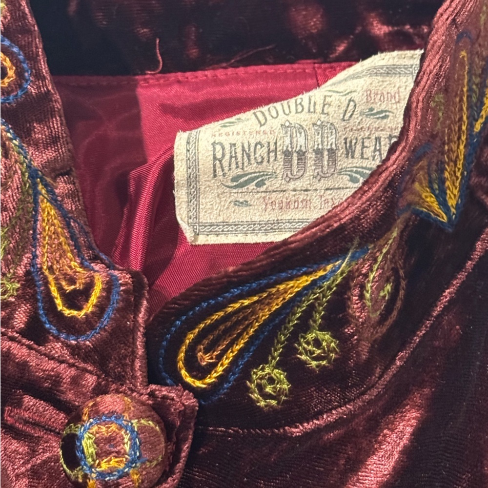 Double D Ranch Portia heavily embroidered adorned velvet jacket - Picture 8 of 14